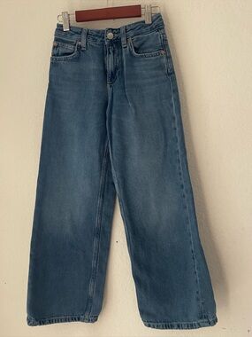 Zara Girls Wide Leg Jeans Size 9–10 Years (140 cm) Light Wash